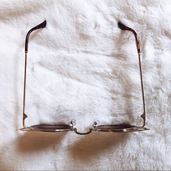 Mia Gold Cat Eye Retro Round Tinted Sunglasses - Picture 6 of 11